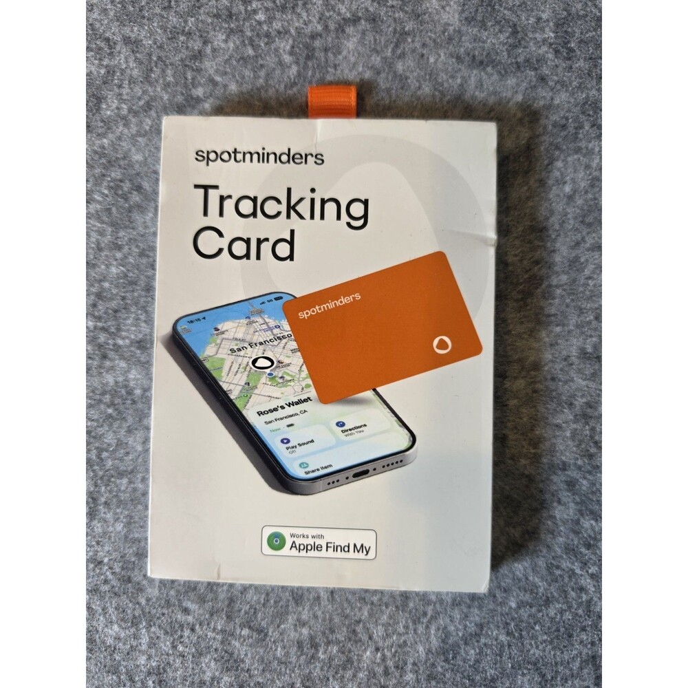 Spotminders Tracking Card Apple Find My Wallet Tracker Rechargeable Waterproof